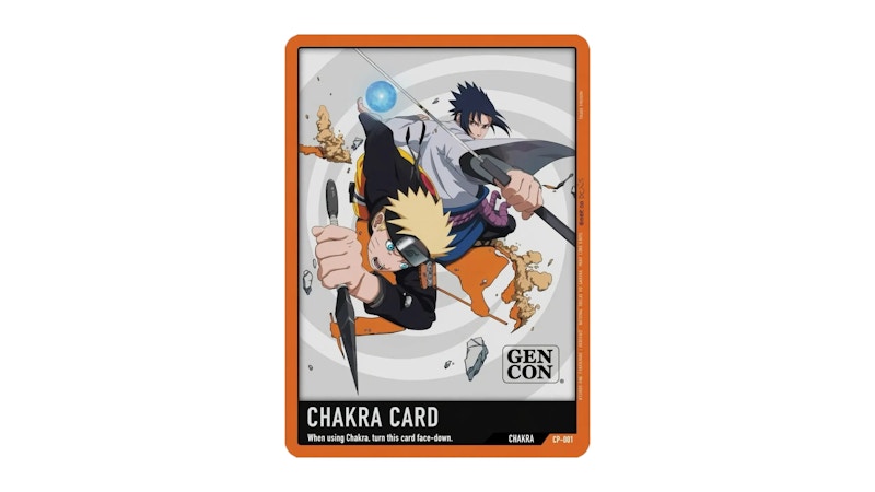2026 Bandai Naruto Gen Con Promo Card Chakra Card CP-001 Ungraded