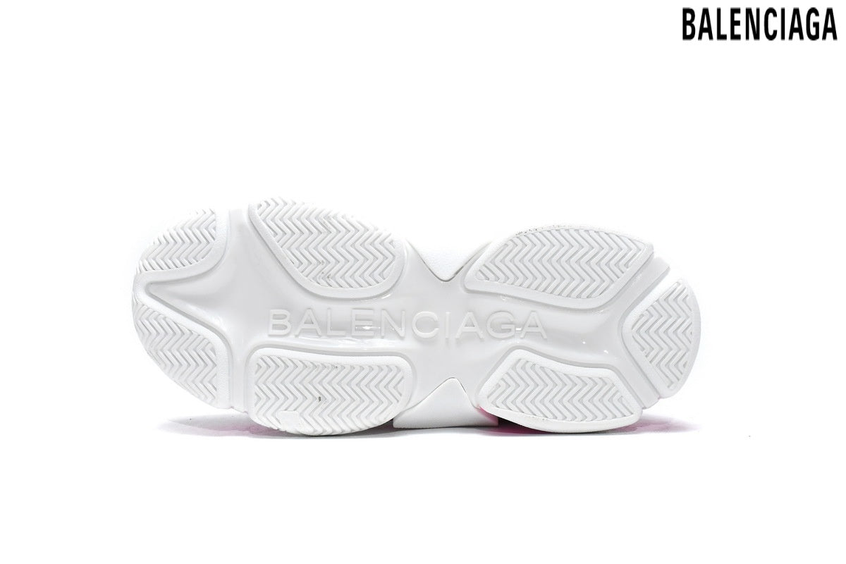 Balenciaga Triple S men's shoes women sneakers ¨C White & Pink