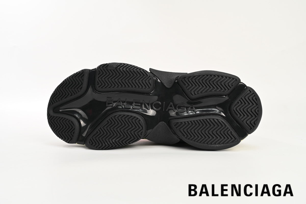 Balenciaga Triple S men's shoes women sneakers¨C Black & Red