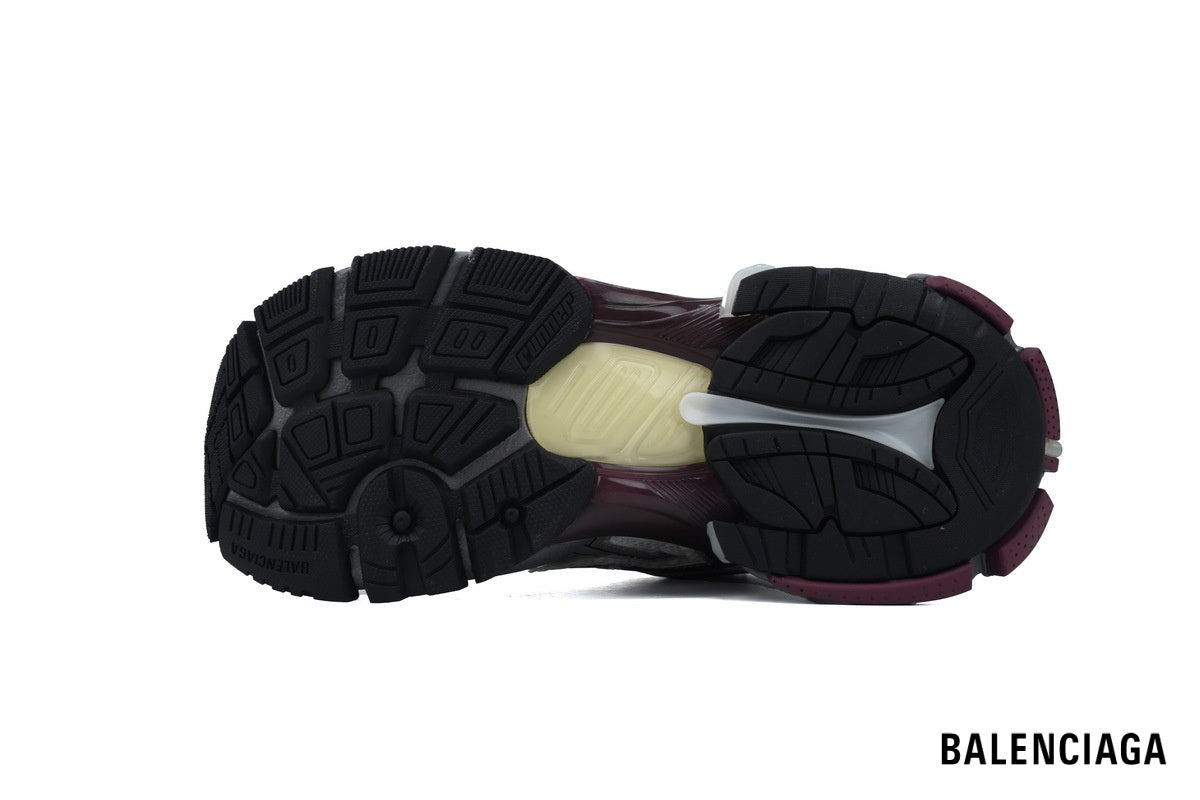 Balenciaga Runner men's shoes women sneakers¨C White & Burgundy