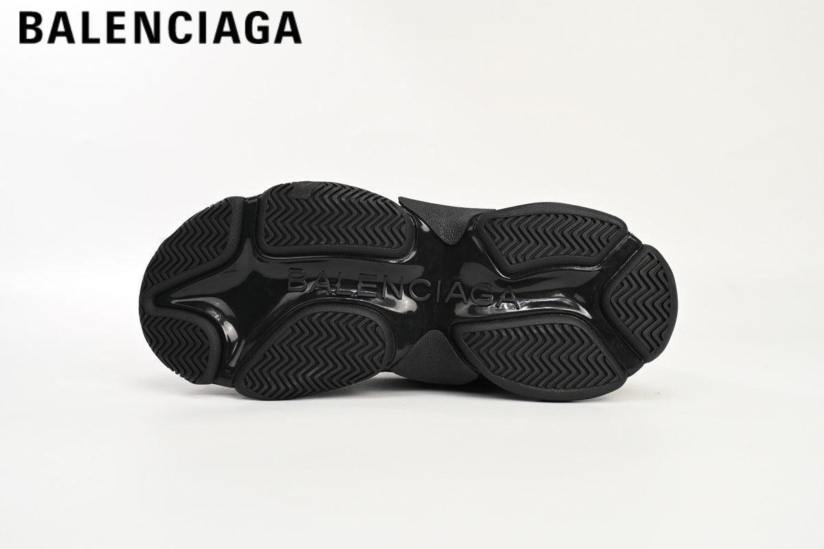 Balenciaga Triple S men's shoes women sneakers ¡ª Black Multicolor Logo