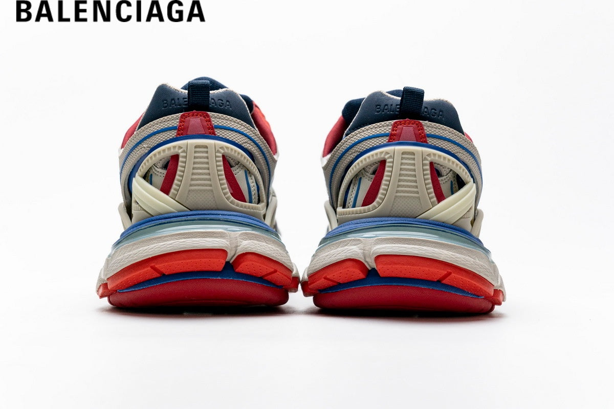 Balenciaga Track men's shoes  women sneakers - Beige, Blue & Red