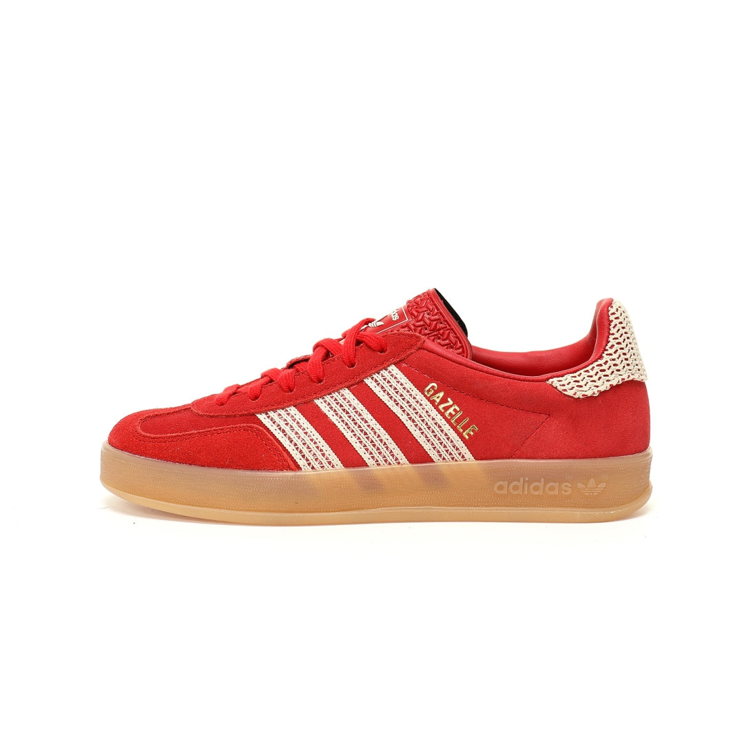 Adidas Originals Gazelle Indoor ¨C Red Crochet / Beige Gum Low-Top Sneakers