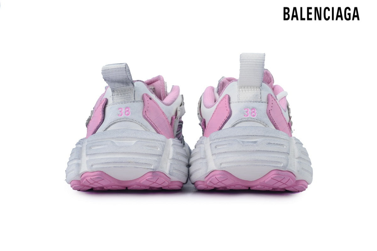 Balenciaga Cargo men's shoes  women sneakers White Pink Distressed