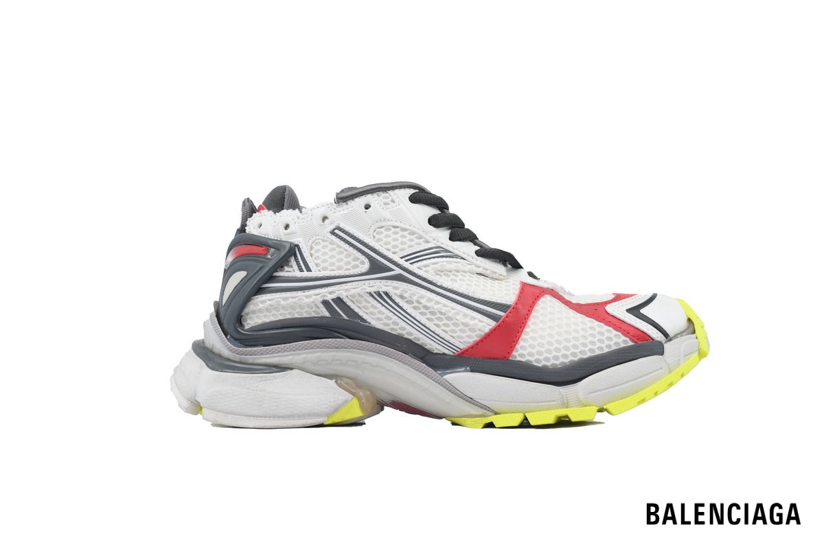 Balenciaga Runner men's shoes  women sneakers ¨C White, Red & Yellow