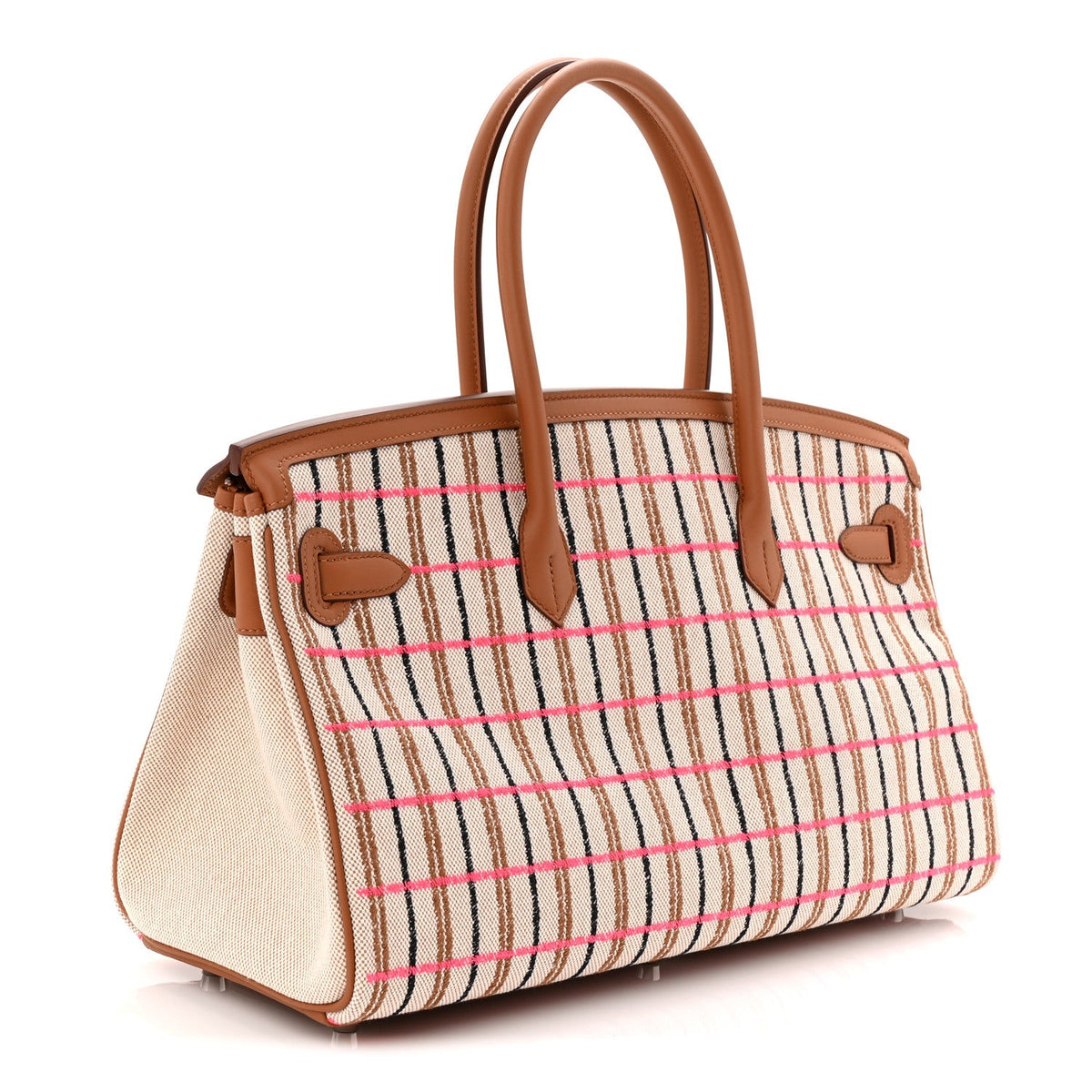 Toile Swift Broderie Shoulder Birkin Light 39 Gold Fauve Rose Pop Black