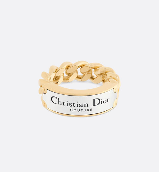 Dior Couture Chain Link 18K Gold Ring