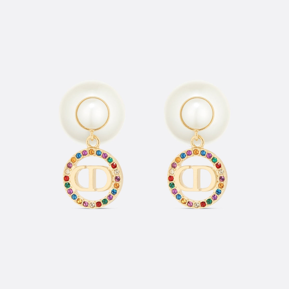 Dior Tribales Multicolor Crystals 18K Gold Earrings