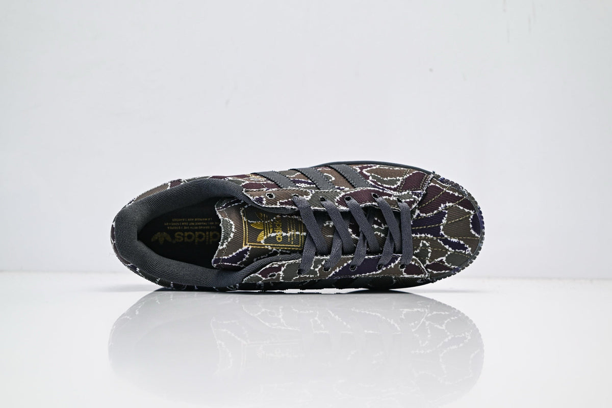 adidas Originals Superstar ¨C Dark Floral Print Textile with Dark Grey & Gum Brown Shell Toe