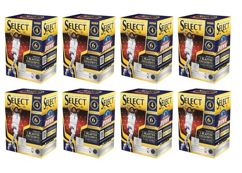2020-21 Panini Select Basketball Blaster Box (Flash Prizms) 8x Lot