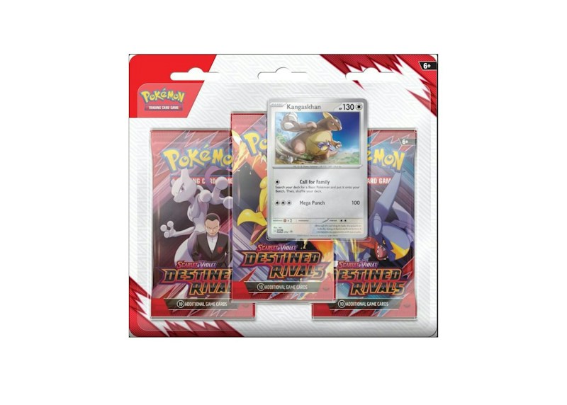 2025 Pok¨¦mon Scarlet & Violet Destined Rivals Kangaskhan 3 Pack Blister Pack