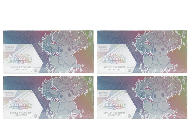 2025 Pok¨¦mon Scarlet & Violet Prismatic Evolutions Super Premium Collection 4x Lot