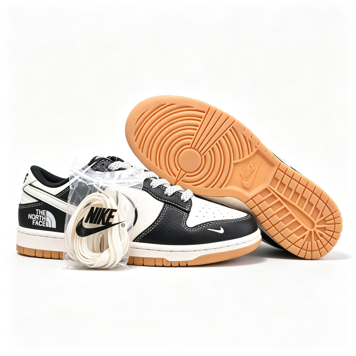 Nike Dunk Low Custom ¡ª Off-White x The North Face Black Gum