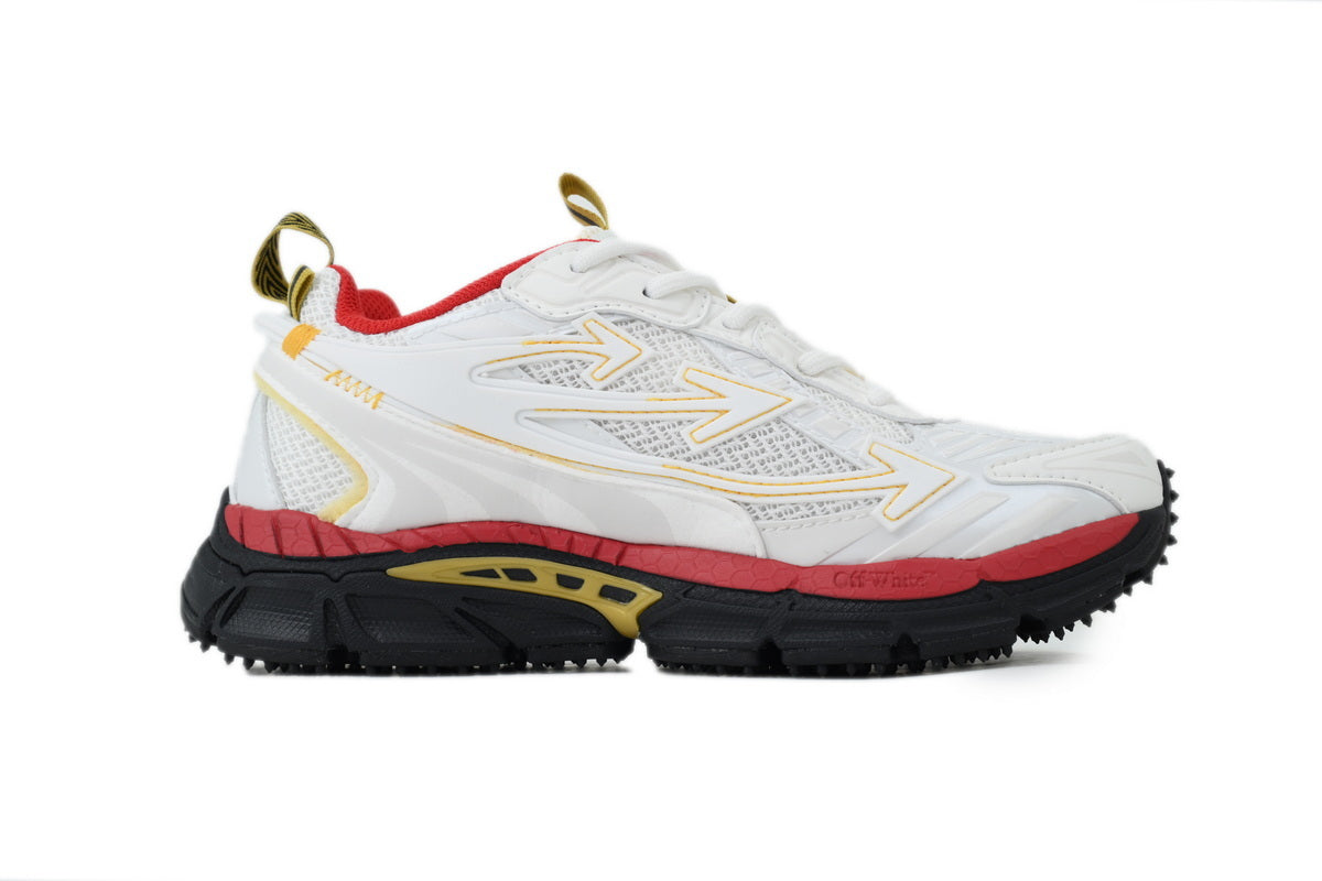 Off-White Be Right Back Women's Men's White, Red & Gold Chunky Sneakers