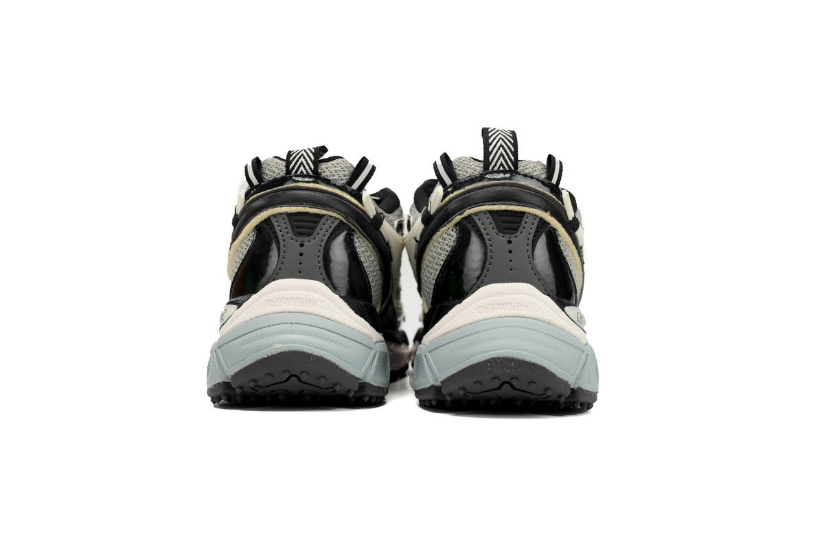Off-White Be Right Back Women's Men's Shoes | Black & Cream Mesh Retro Sneakers