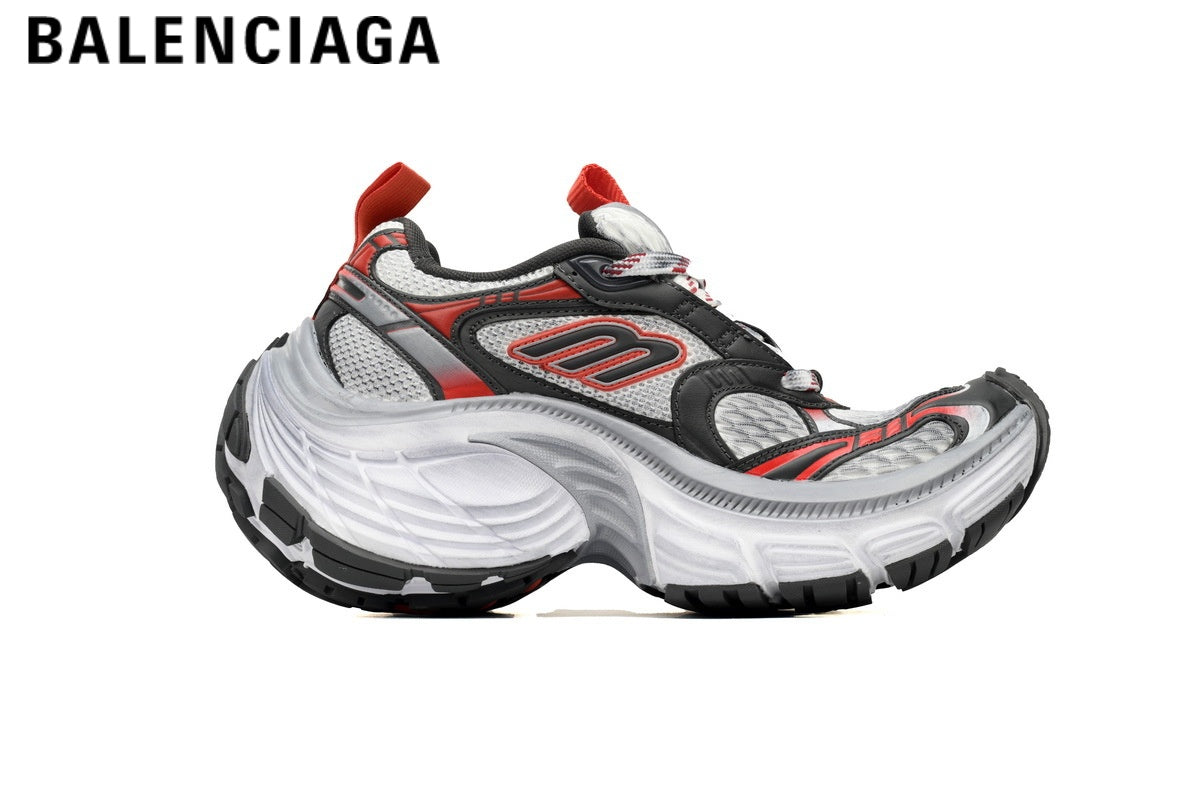 Balenciaga Cargo men's shoes  women sneakers ¡ª White / Black / Red