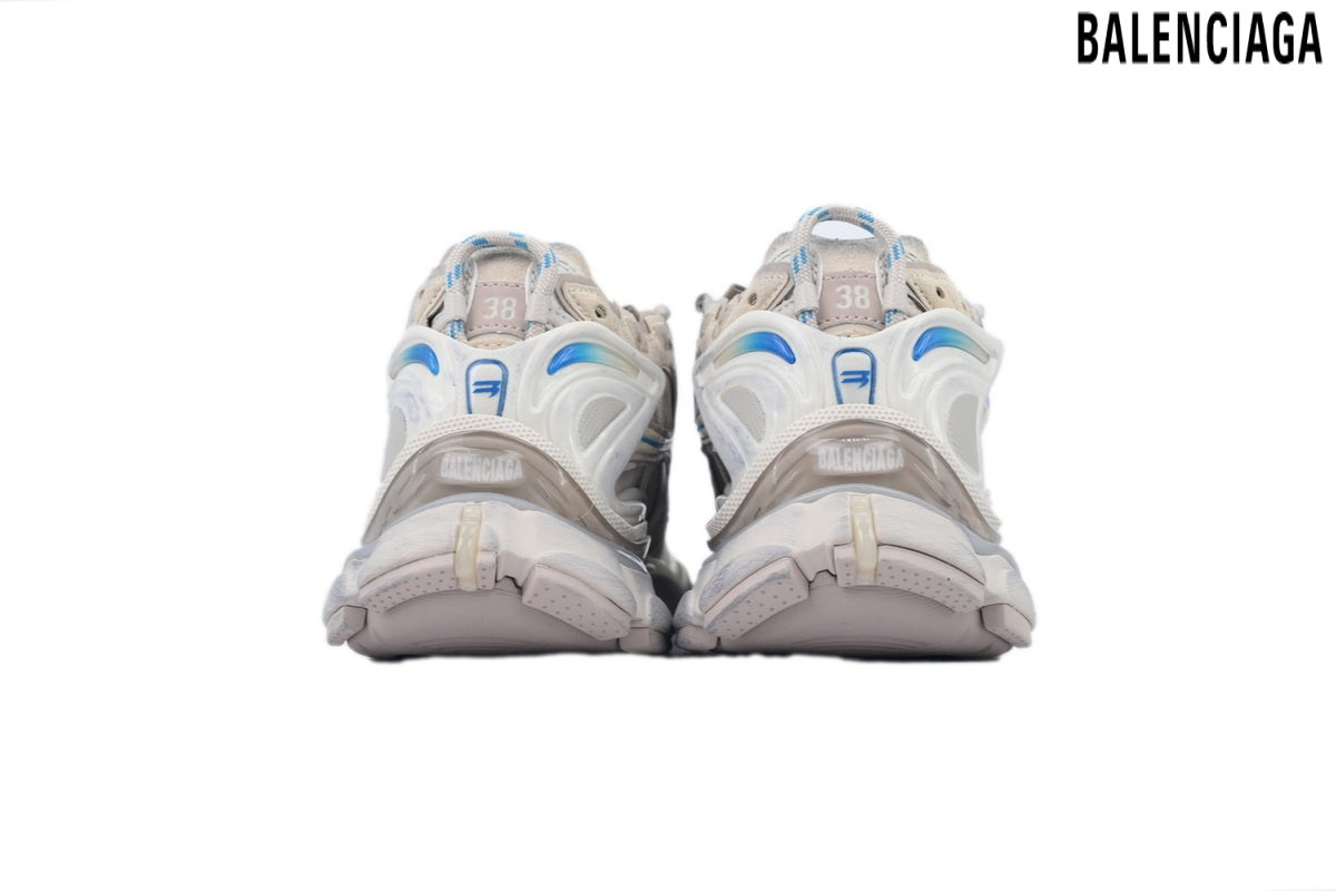 Balenciaga Runner men's shoes  women sneakers ¨C Beige & Blue