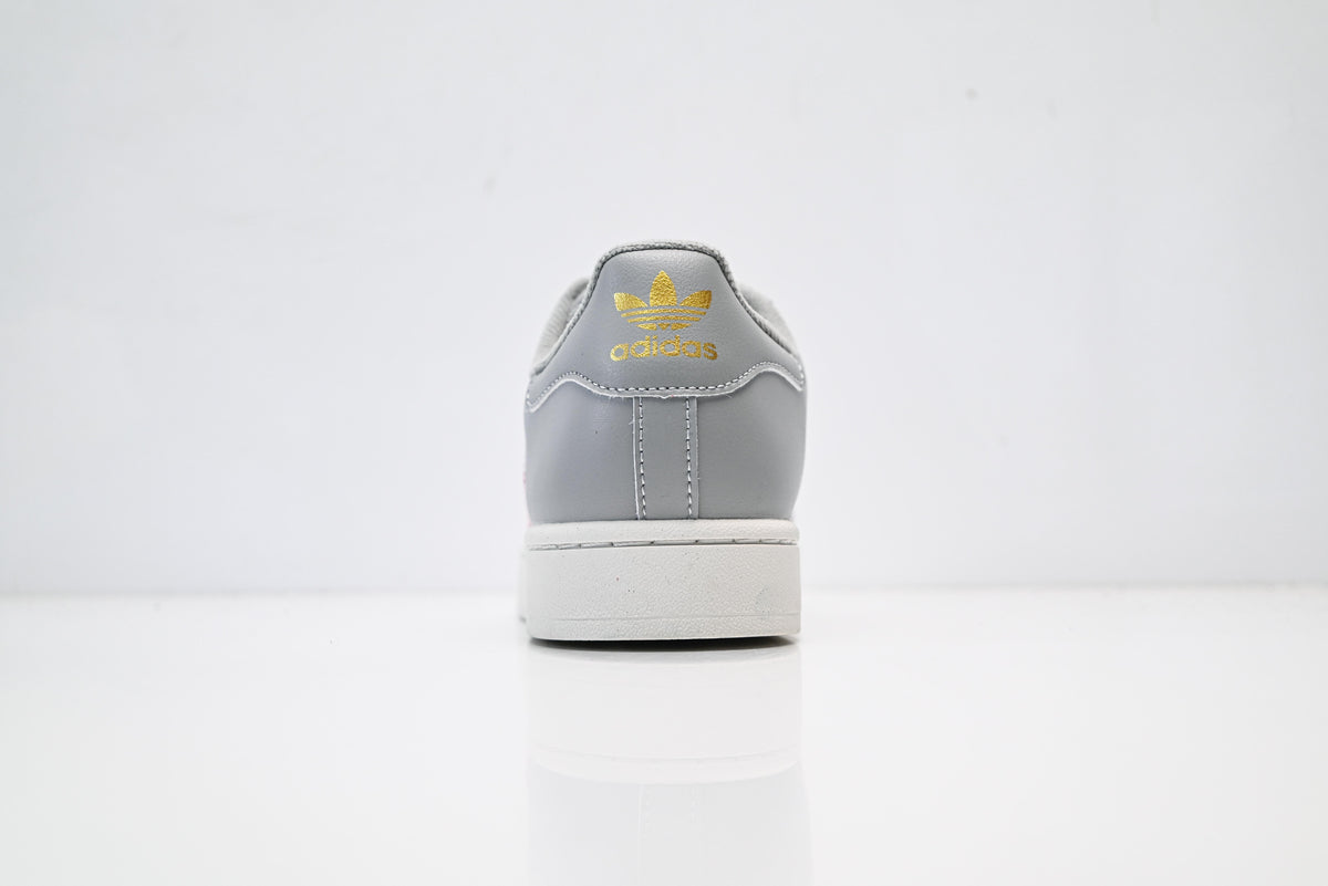 adidas Originals Superstar ¡ª Light Gray & Pink 3-Stripes | Off-White Shell Toe