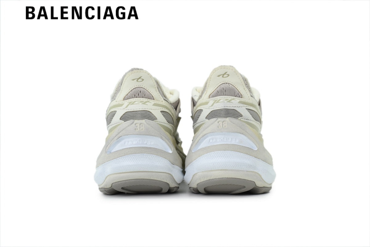 Balenciaga Circuit men's shoes  women sneakers Beige White