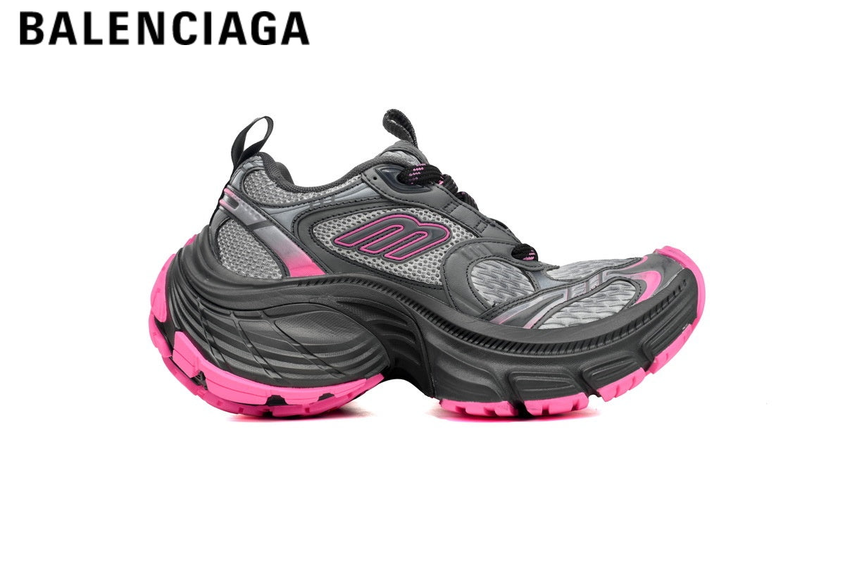 Balenciaga Cargo men's shoes  women sneakers ¡ª Dark Gray / Hot Pink