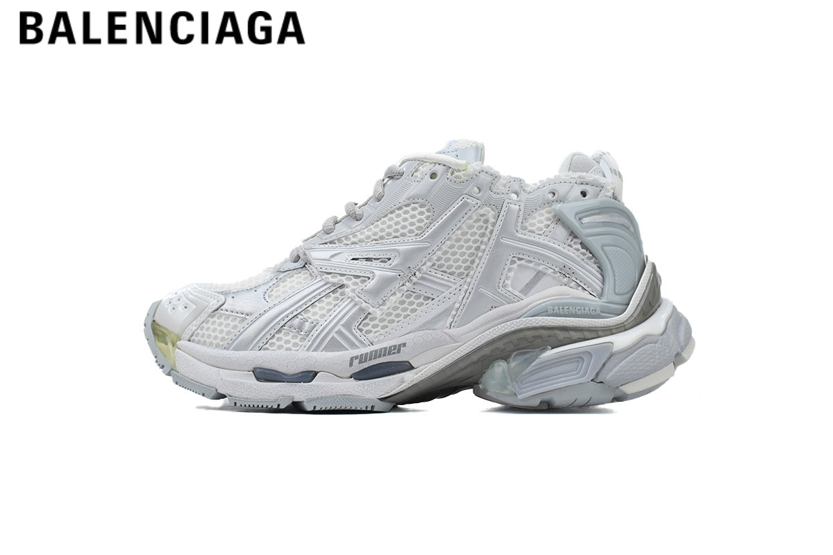 Balenciaga Runner men's shoes  women sneakers ¡ª White / Light Gray