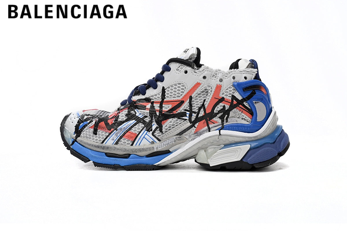 Balenciaga Runner Graffiti men's shoes  women sneakers ¡ª Multicolor