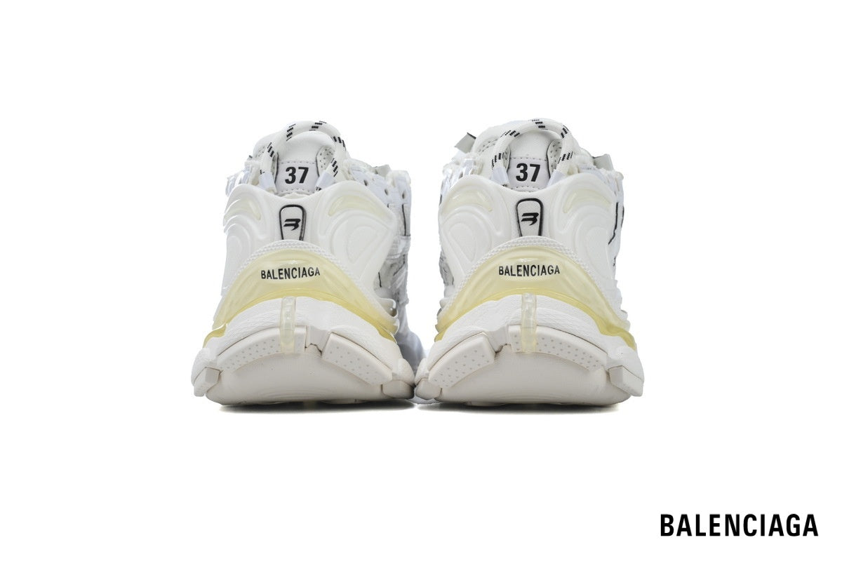 Balenciaga Runner men's shoes  women sneakers ¨C All White