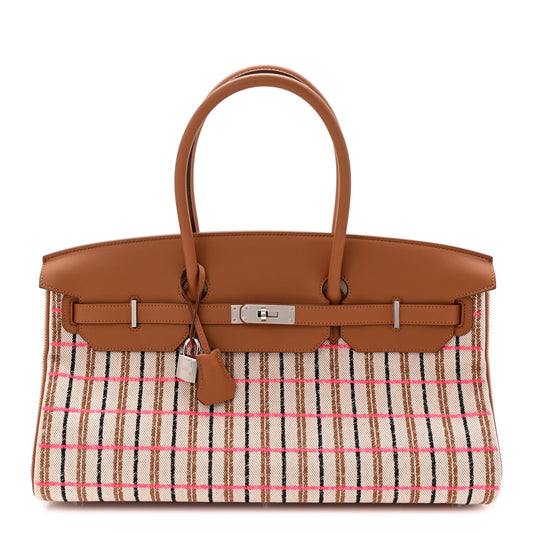 Toile Swift Broderie Shoulder Birkin Light 39 Gold Fauve Rose Pop Black