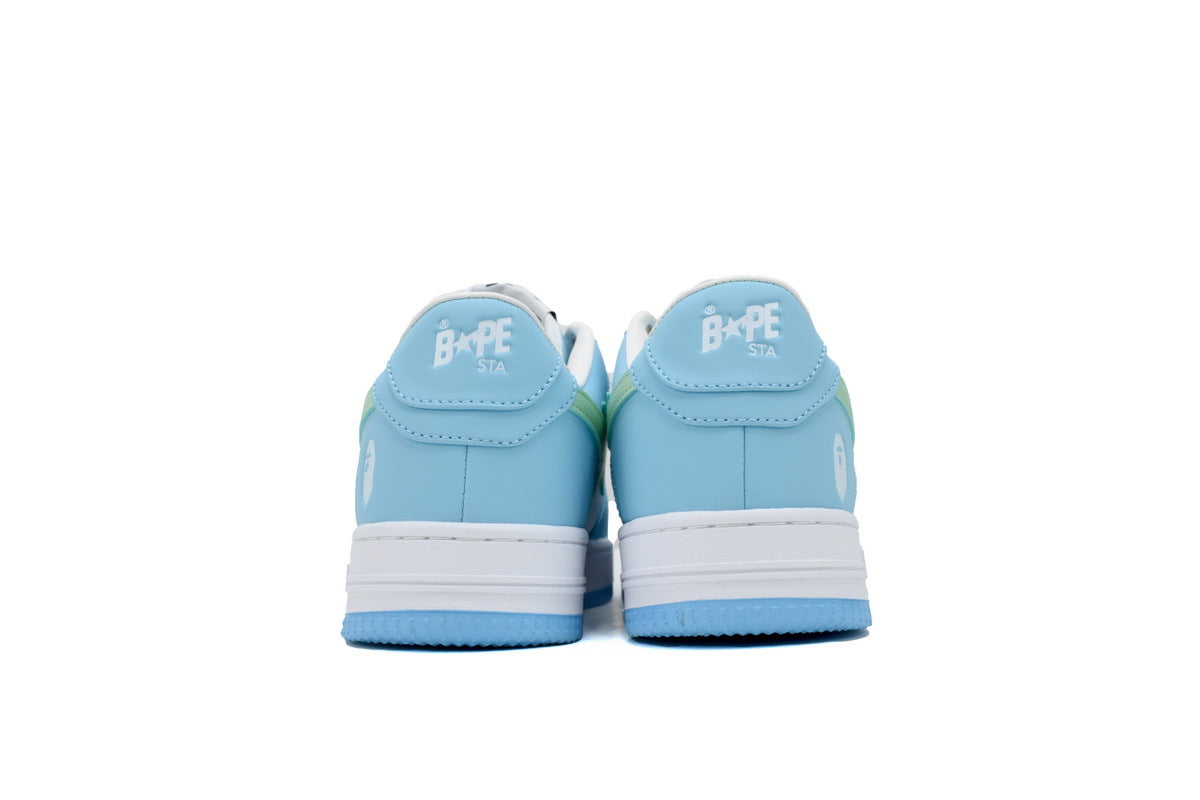 A BATHING APE BAPE STA Sky Blue, White & Mint Sneakers | Women's & Men's Skate-Inspired Shoes