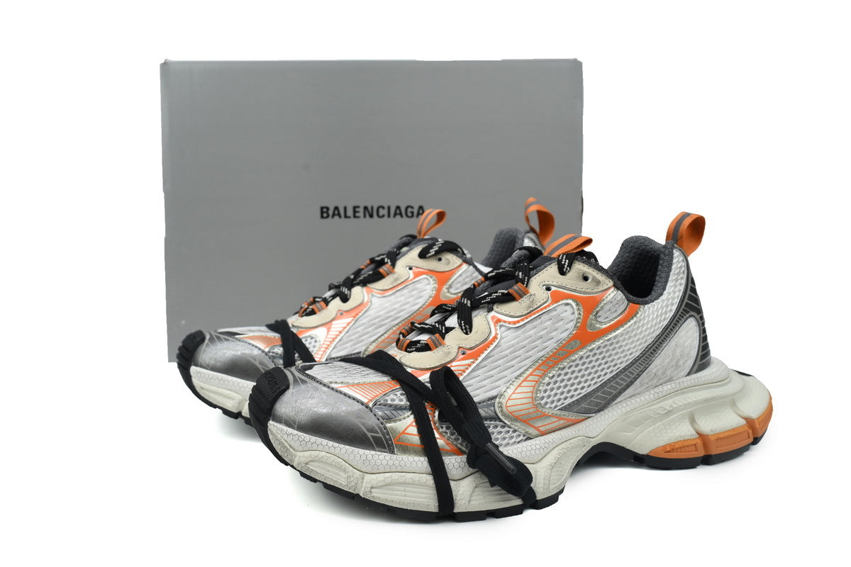 Balenciaga men's shoes Track 3XL Sneaker ¨C Low-Top Chunky Sole runners White-orange