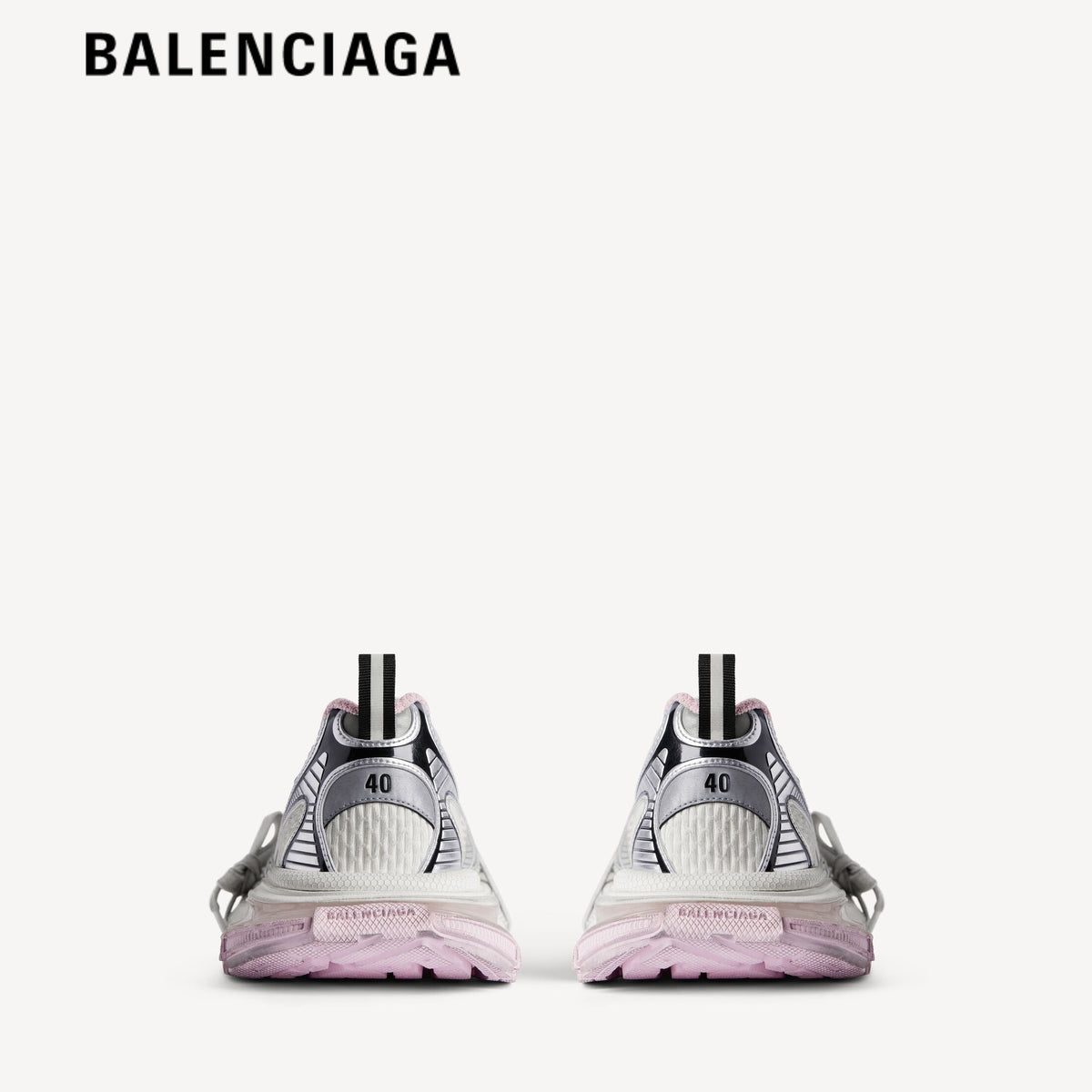Balenciaga 3XL Extreme Laces men's shoes  women sneakers Silver Pink
