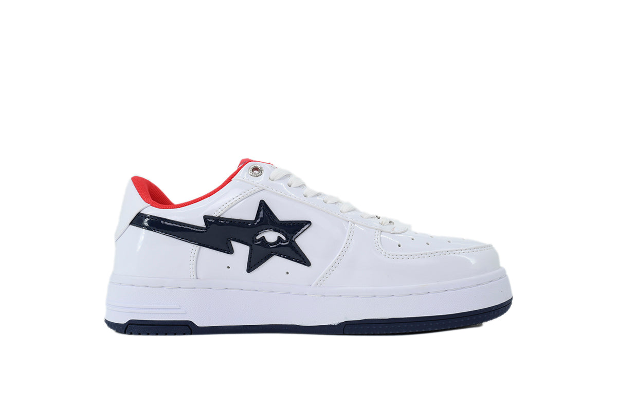 A BATHING APE BAPE STA White & Black Eye-Graphic Sneakers | Women's & Men's Skate-Inspired Shoes