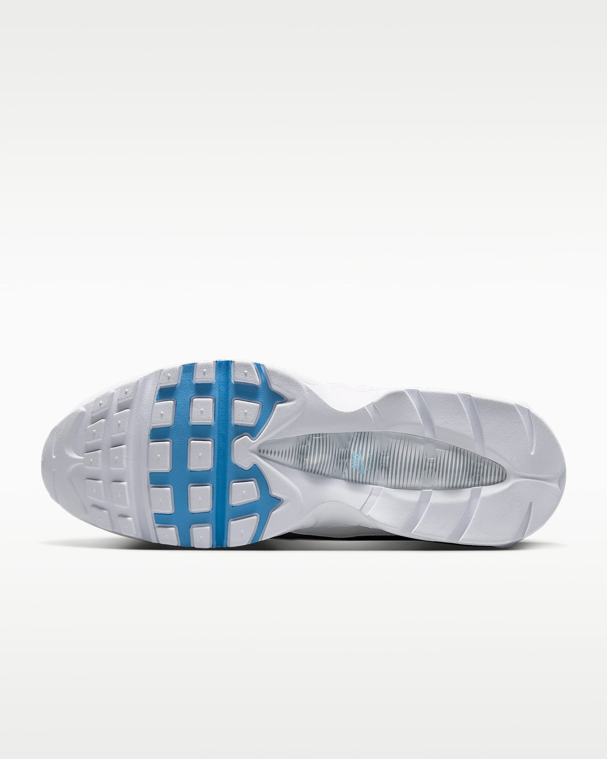 Nike Air Max 95 ¨C Grey / Cerulean Mesh Athletic Sneakers