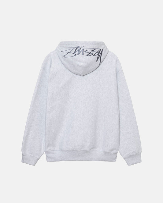 BACK APPLIQUE HOODIE GRAY