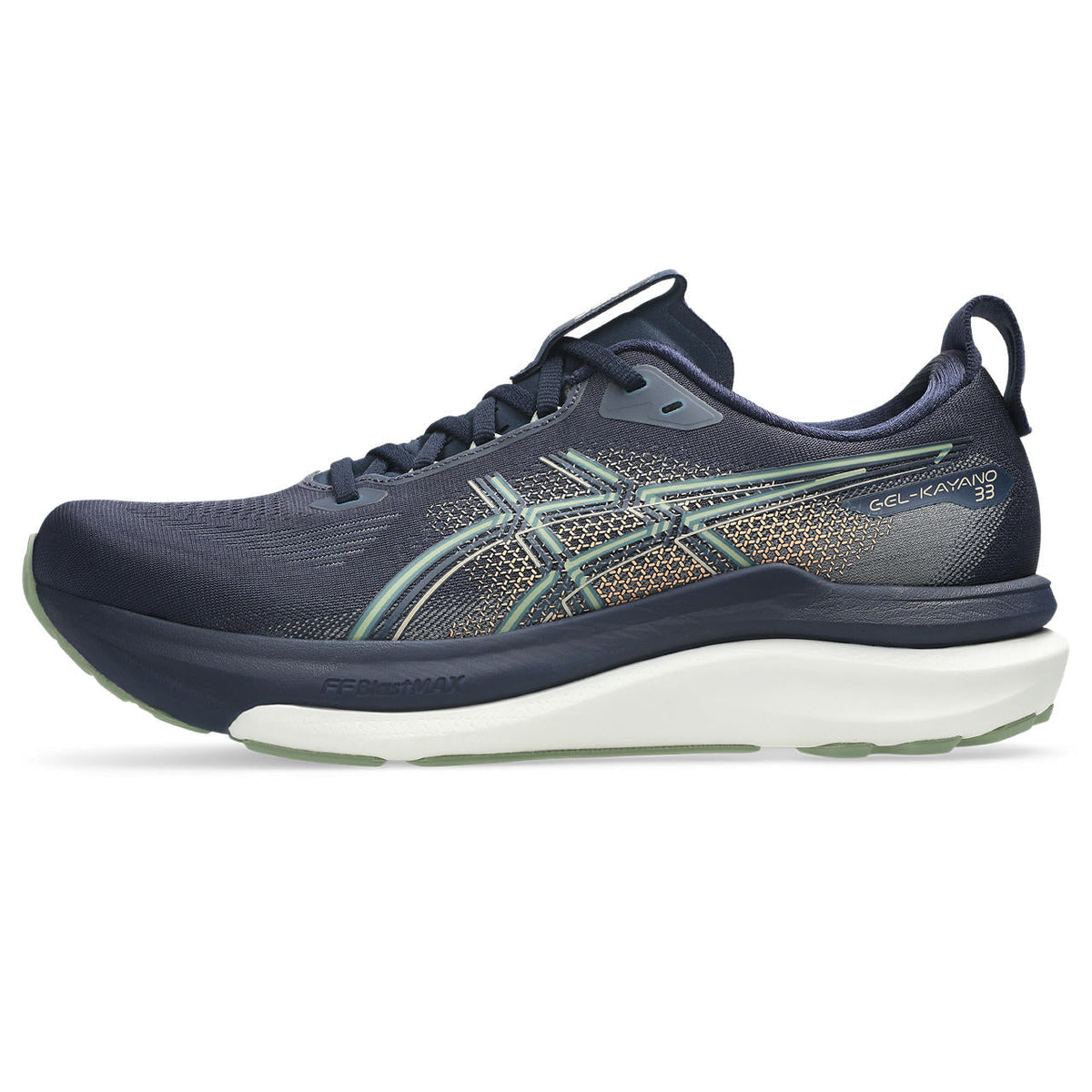 Asics  shoes  neutral running shoes mens  sneakers Gel-Kayano 33 Midnight Navy / Sage Green