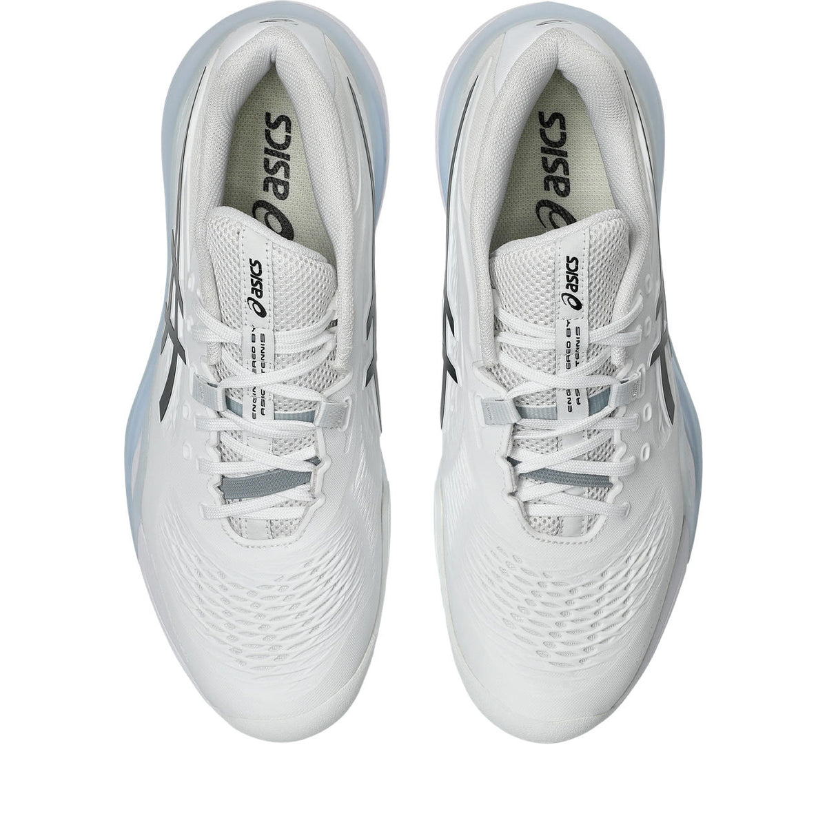 Asics womens shoes  neutral running shoes mens  sneakers Gel-Resolution ¨C White/Black/Light Blue Tennis Sneaker