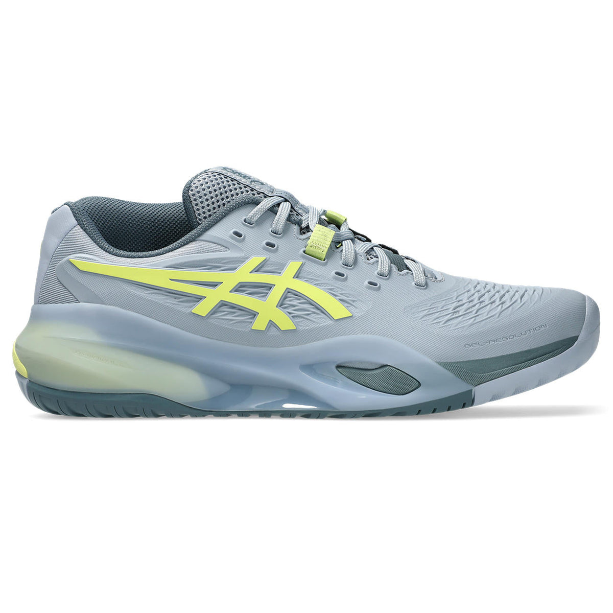 Asics womens shoes  neutral running shoes mens  sneakers Gel-Resolution ¨C Grey/Pale Lime Yellow Tennis Sneaker