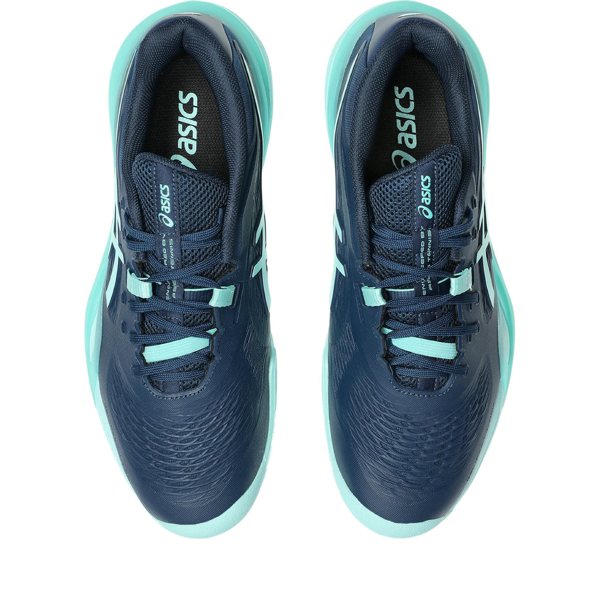 Asics womens shoes  neutral running shoes mens  sneakers Gel-Resolution ¨C Navy/Mint/Turquoise Tennis Sneaker
