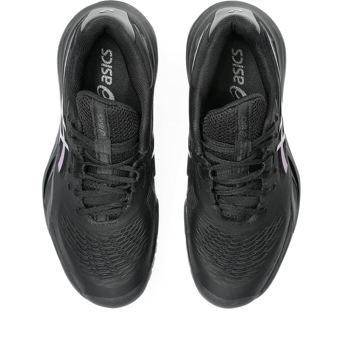 Asics womens shoes  neutral running shoes mens  sneakers Gel-Resolution ¨C Black/Iridescent Blue Tennis Sneaker