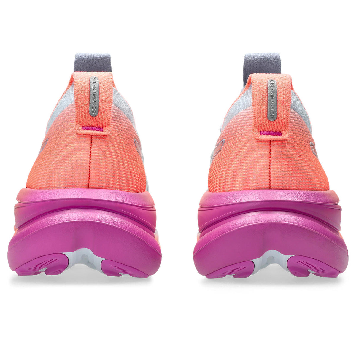 Asics womens shoes  neutral running shoes mens  sneakers  Gel-Nimbus 27 Light Blue / Orange / Purple Gradient