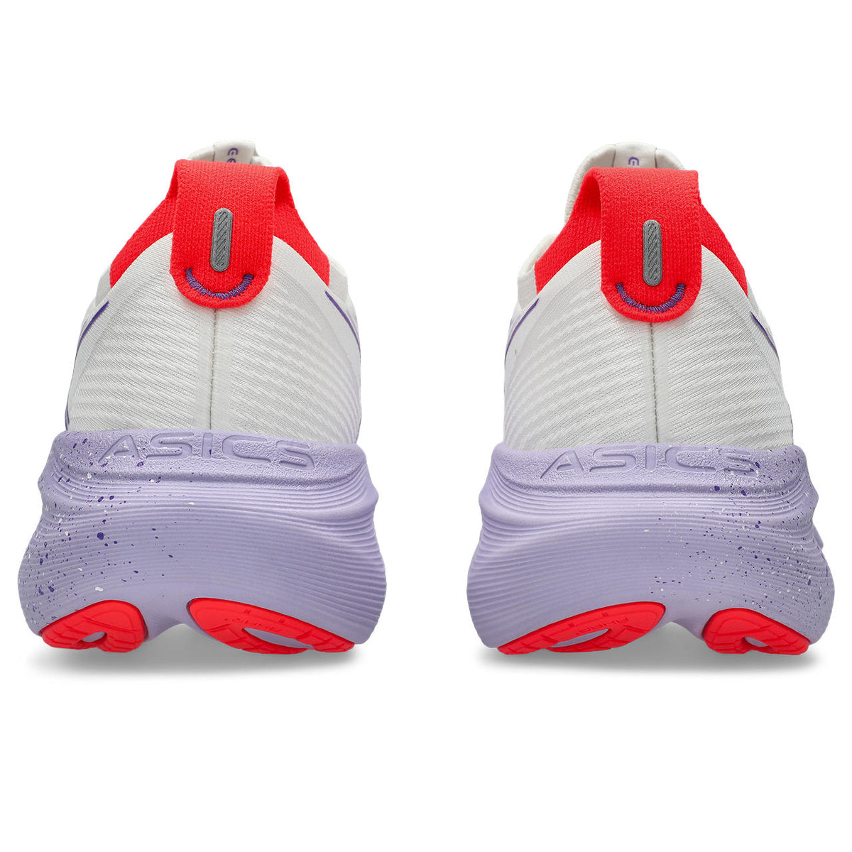 Asics womens shoes  neutral running shoes mens  sneakers  Gel-Nimbus 28 ¨C White/Lavender/Red Running Shoe
