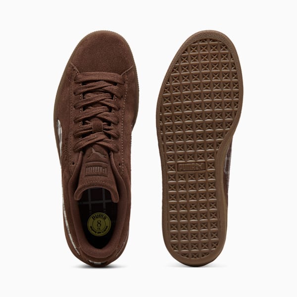 Puma Suede ¡ª Dark Brown / Plaid puma shoes for men  womens shoes  roma shoes
