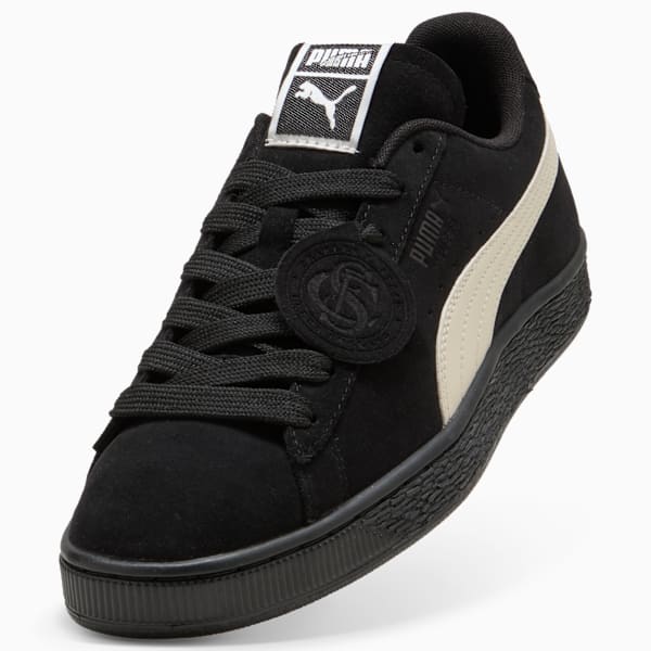 Puma Suede ¡ª Black / Beige / Badge puma shoes for men  womens shoes  roma shoes