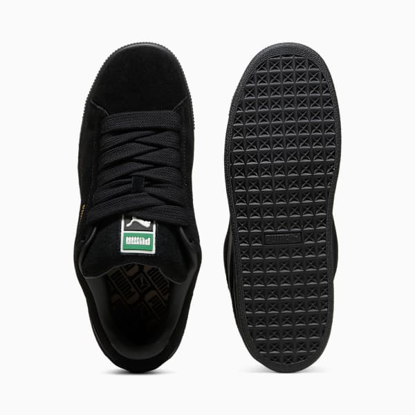 PUMA Suede XL All Black-Gold  puma shoes for men  womens shoes  roma shoes