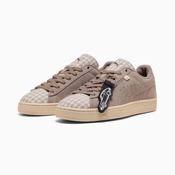PUMA Suede Classic ¡Á Porsche Dusty Mauve Houndstooth puma shoes for men  womens shoes  roma shoes