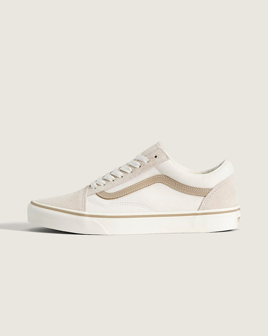 Vans Old Skool Off White Beige Suede slip on shoes mens vans womens vans shoes slip on