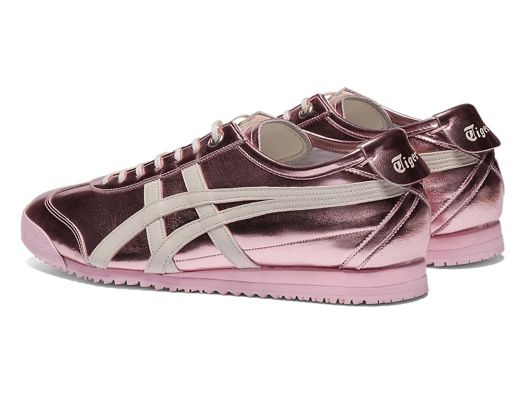 Onitsuka Tiger Mexico 66 Unisex Sneakers ¨C Metallic Pink White Stripe  running shoes women asics mens shoes