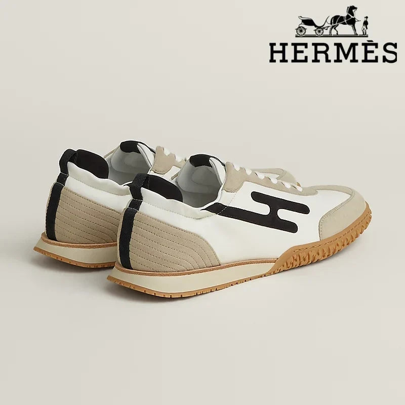 Herm¨¨s womens shoes men sneaker Trail White Beige Black Sneaker