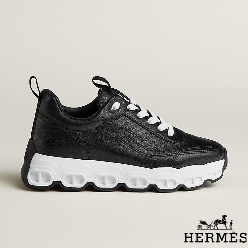 Herm¨¨s Black Leather Chunky Sneakers
