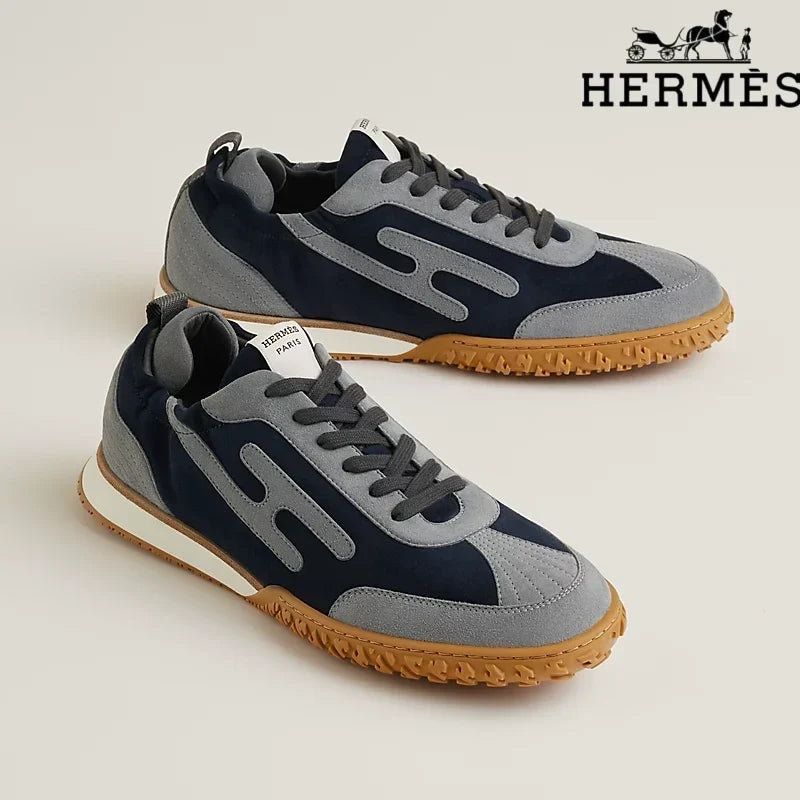 Herm¨¨s Navy Grey Bouncing Sneakers